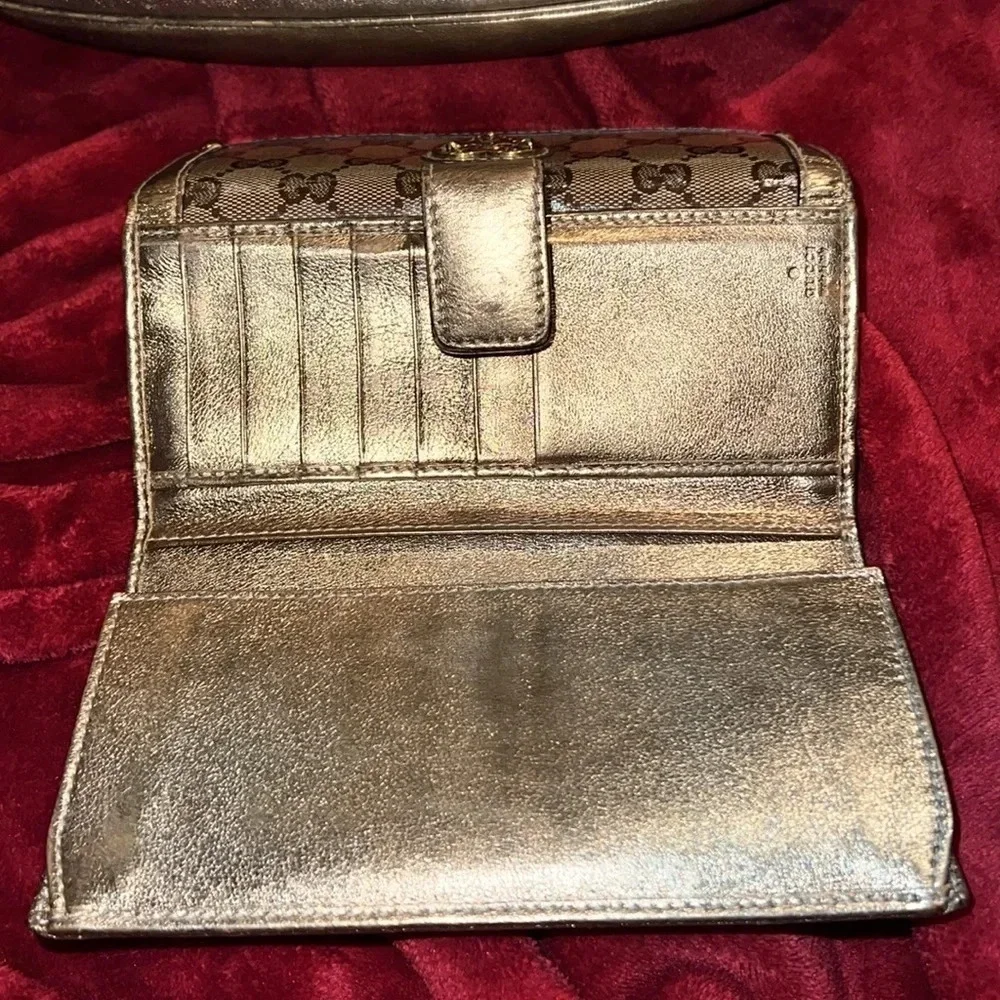 GUCCI Babouska Monogram Hobo shoulder bag with  matching wallet - Picture 13 of 17
